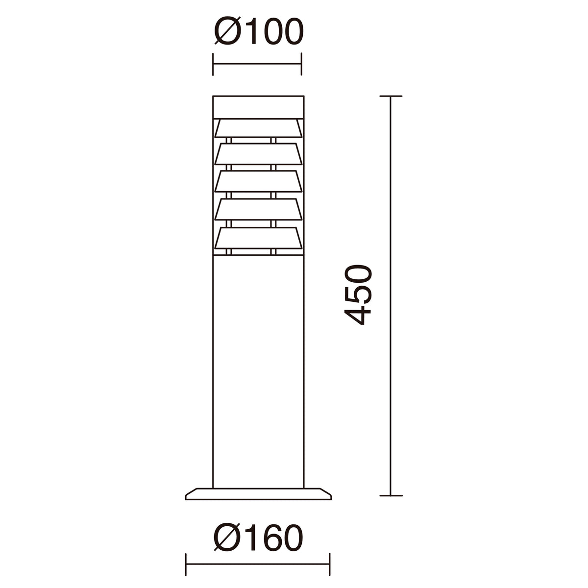 Borne extérieure Galerna IP44, acier inoxydable