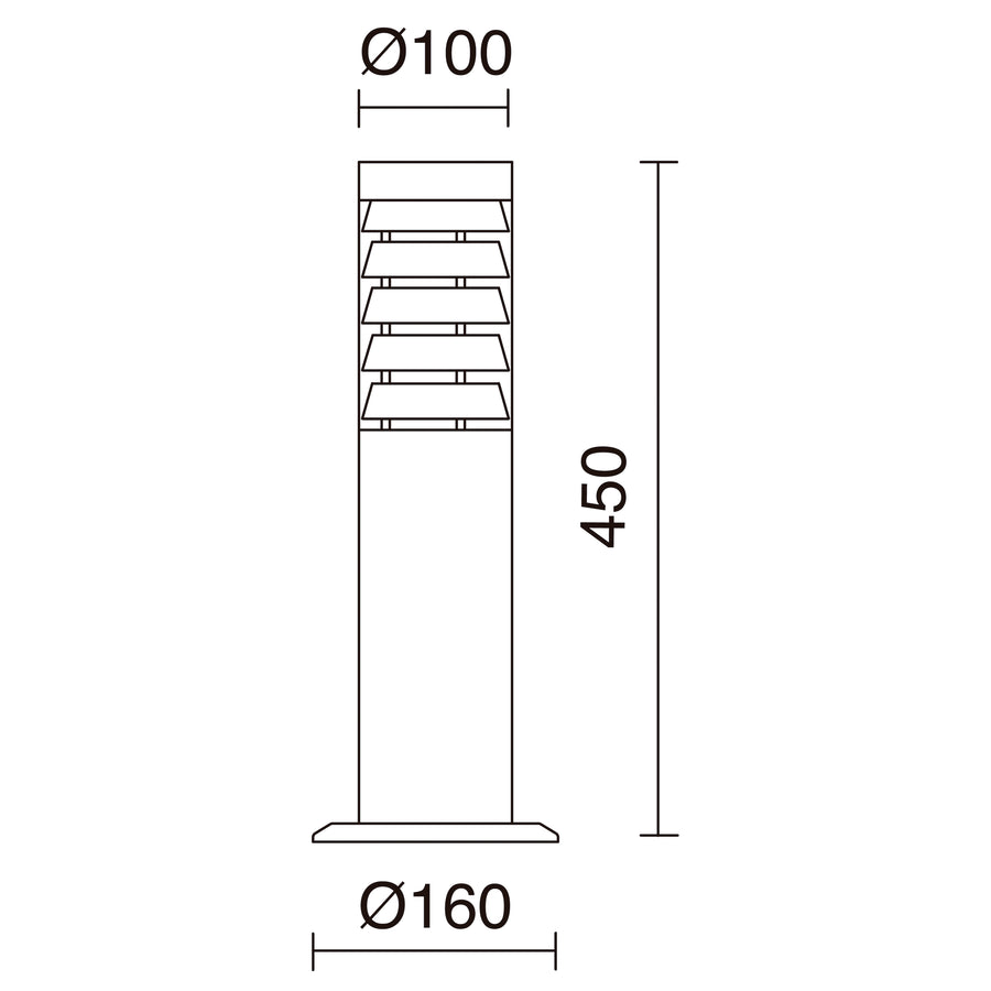 Borne extérieure Galerna IP44, acier inoxydable