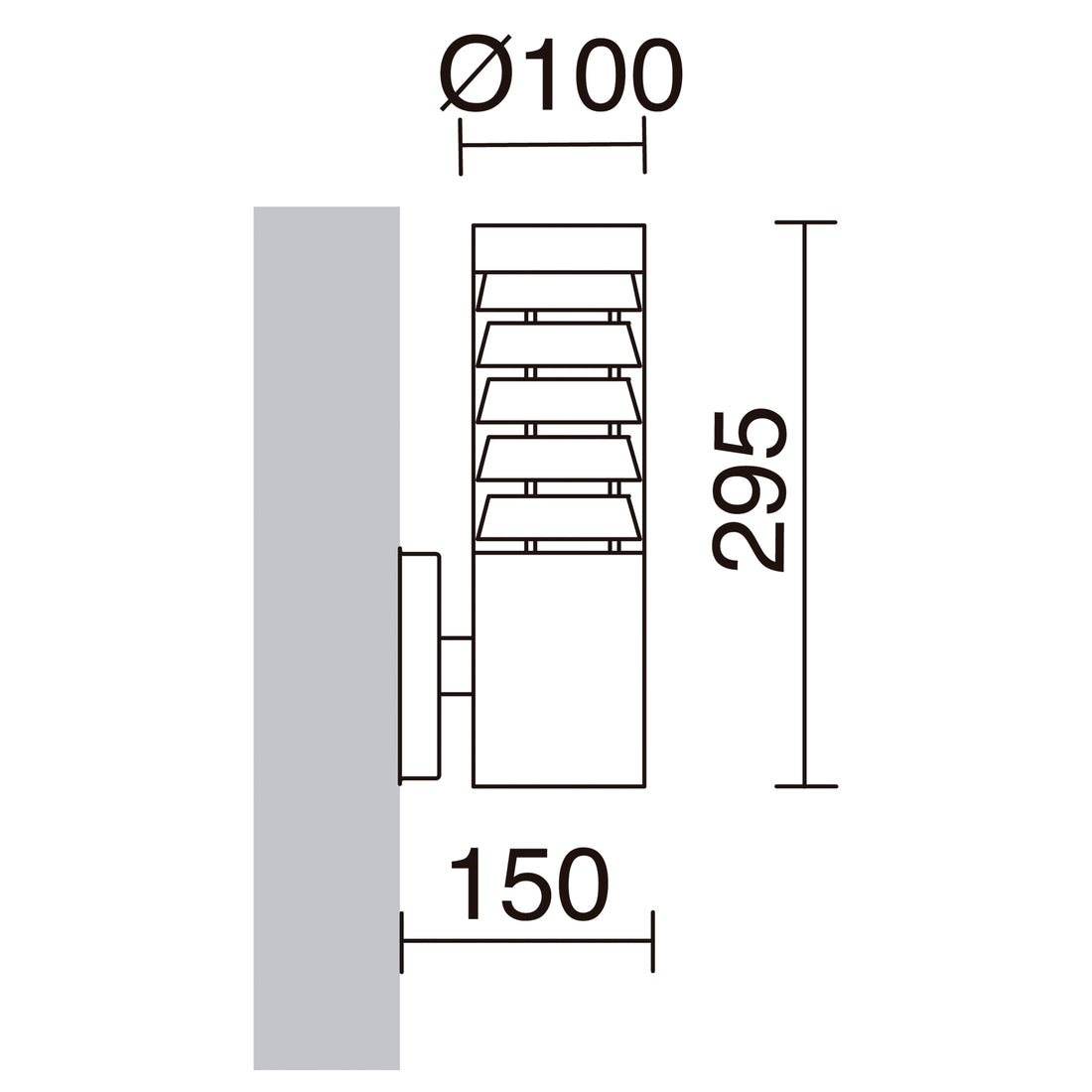 Applique extérieure Galerna IP44, acier inoxydable