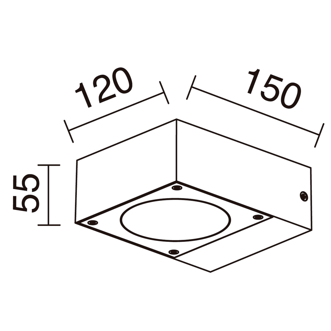 Applique extérieure Guiu IP54, anthracite