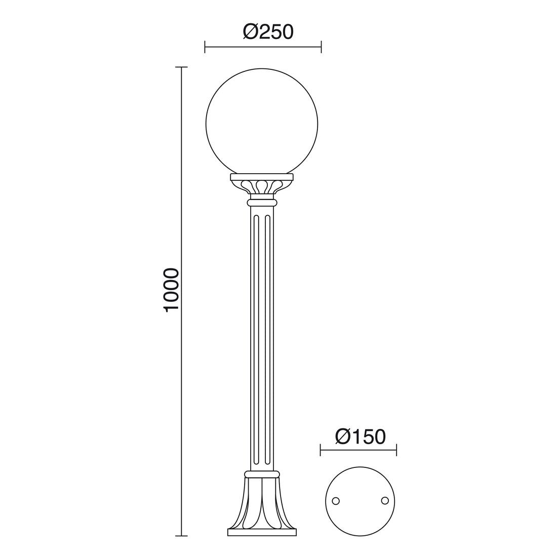 Luminaire extérieur | Indura H 100 cm