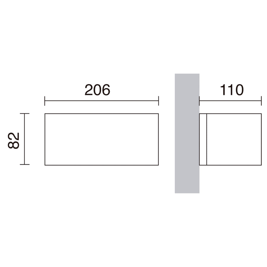 Applique extérieure Isora IP65, L 20,6 cm, E27