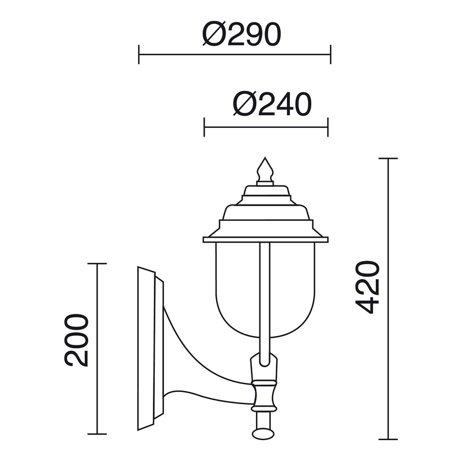 Applique extérieure KEO IP43, noir