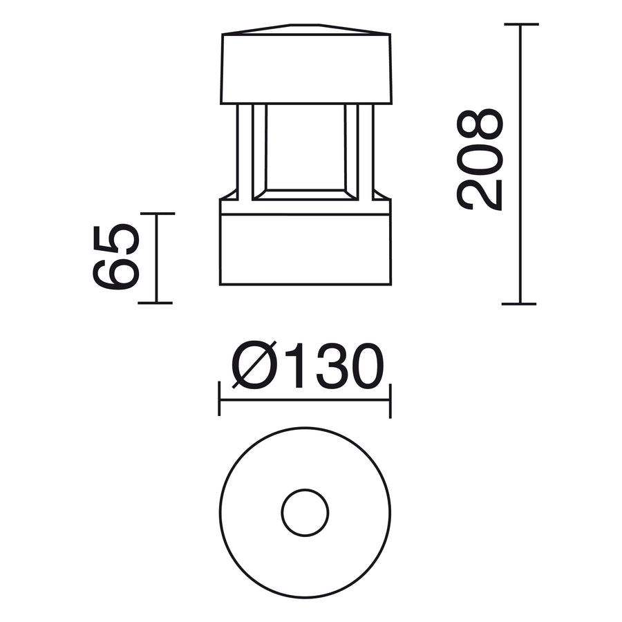 Borne extérieure Mini Nico mini IP65, Ø 13 cm