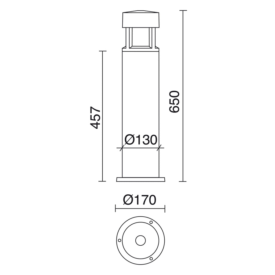 Borne extérieure Mini Nico mini IP65, Ø 17 cm