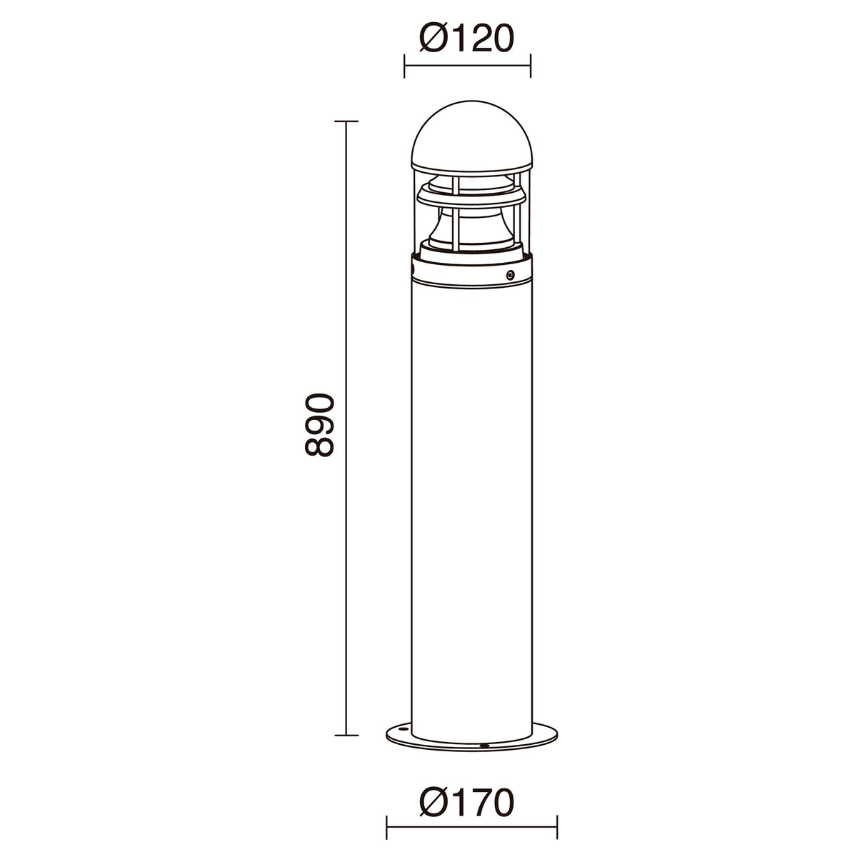 Borne extérieure Natan IP54, anthracite