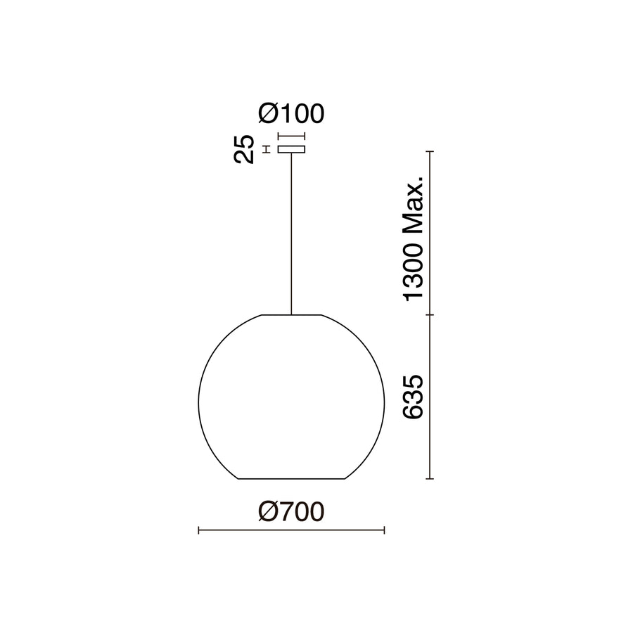 Suspension Natural grand modèle, Ø 70 cm