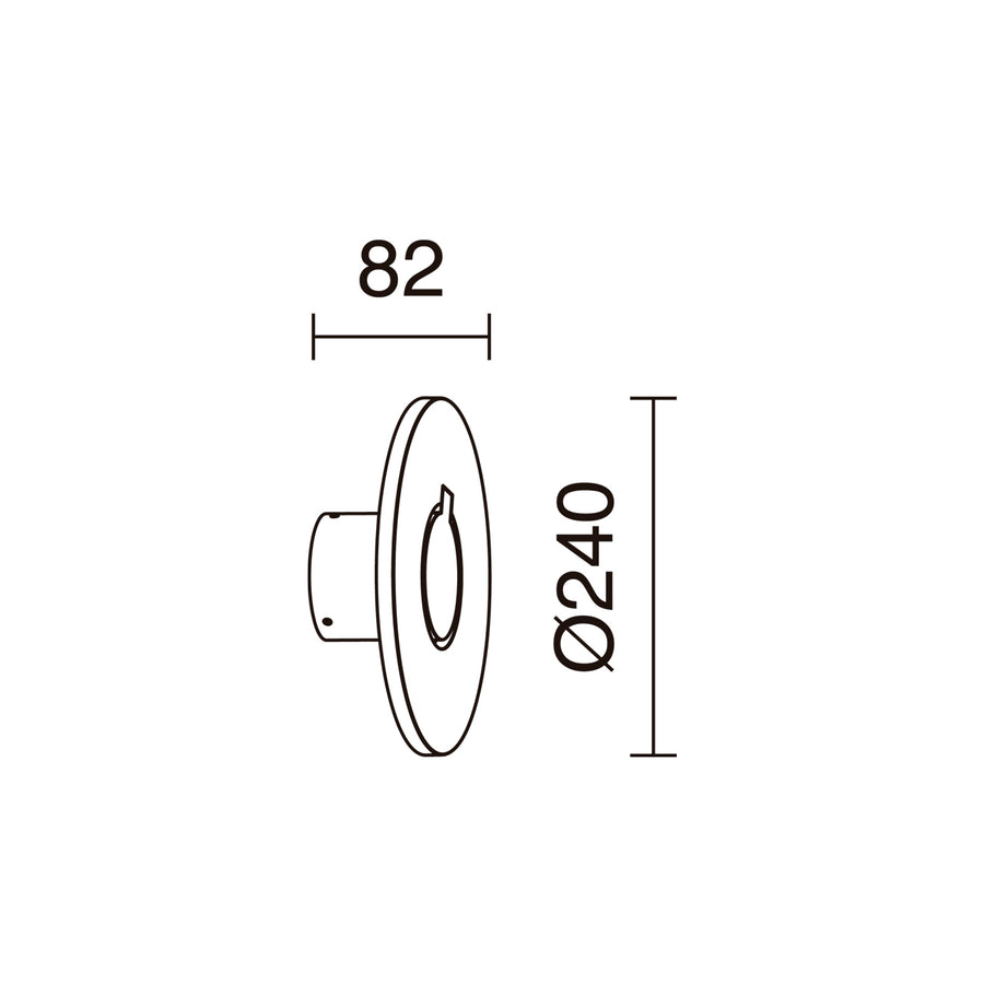 Applique extérieure Orbita IP54, anthracite