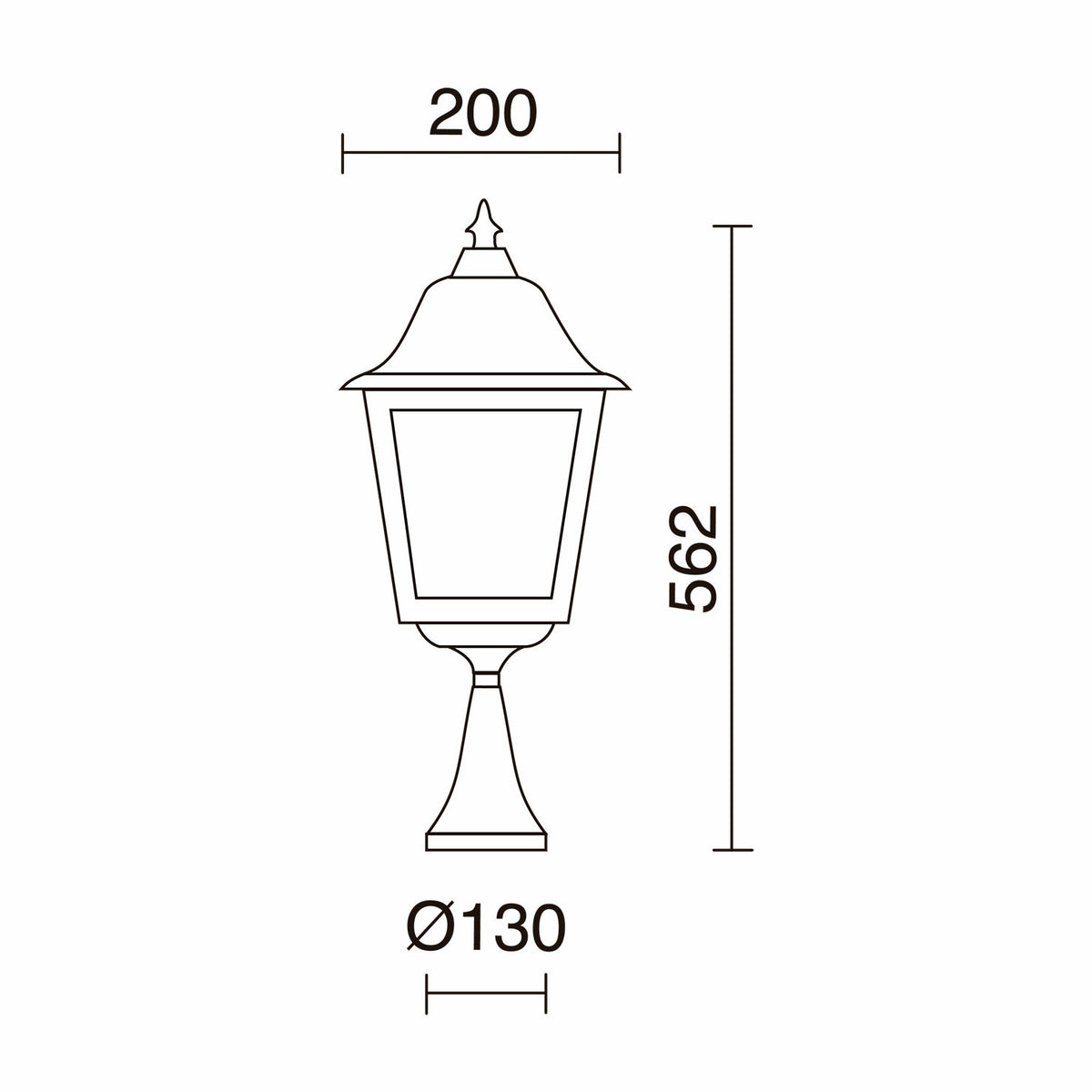 Borne extérieure ROB IP43, H 54 cm, version H