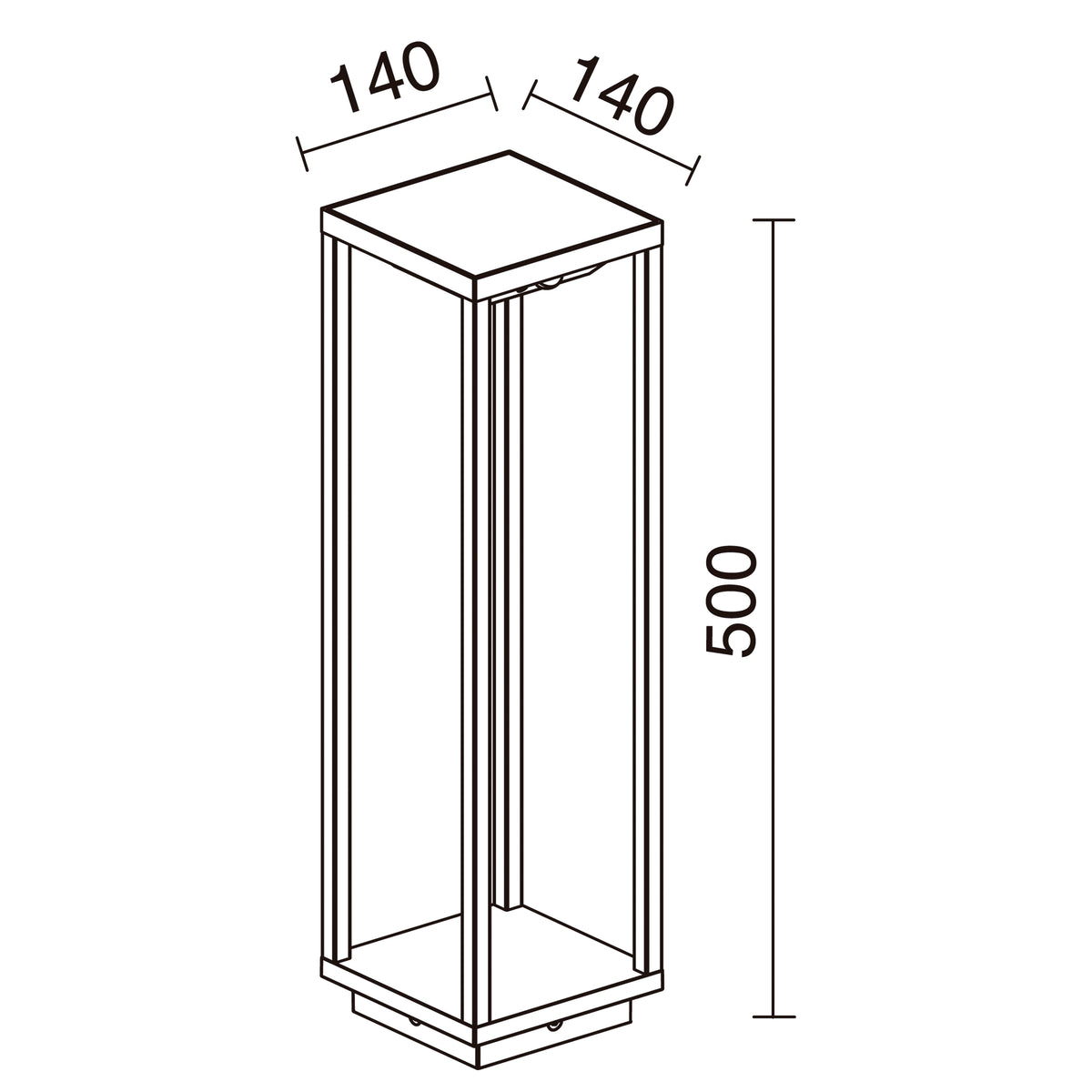 Borne extérieure Solei solaire IP54, anthracite, H 50 cm