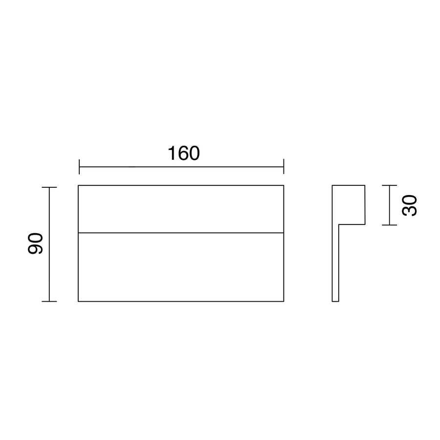 Applique extérieure Tasca IP65, anthracite, 4 W, 3000 K