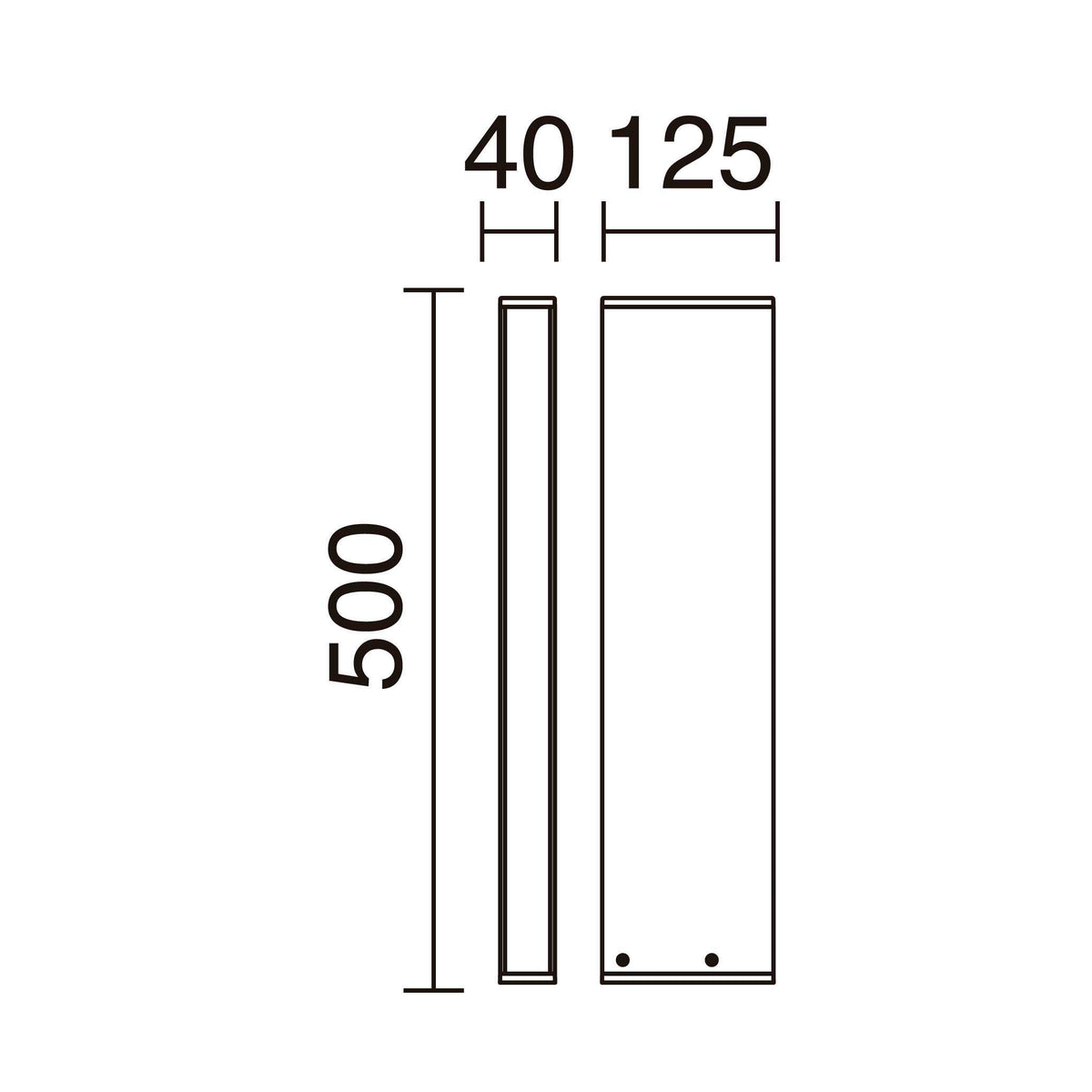 Borne extérieure Turret IP65, anthracite, H 50 cm, 4000 K
