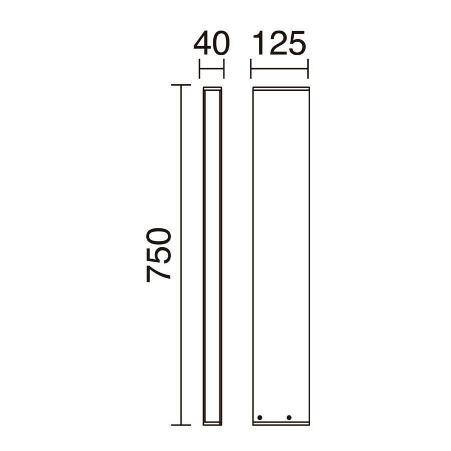 Borne extérieure Turret IP65, anthracite, H 75 cm, 3000 K
