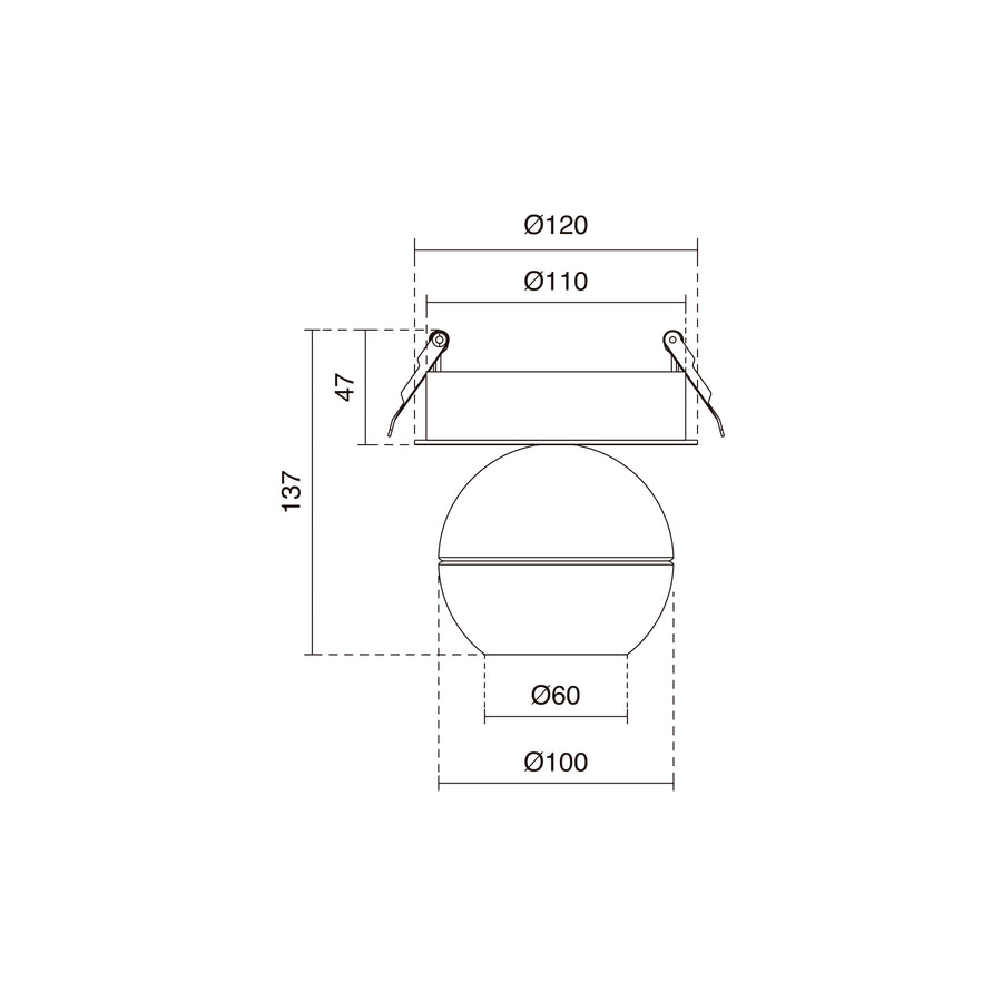 Spot encastrable orientable UKU1, LED intégrée, variable