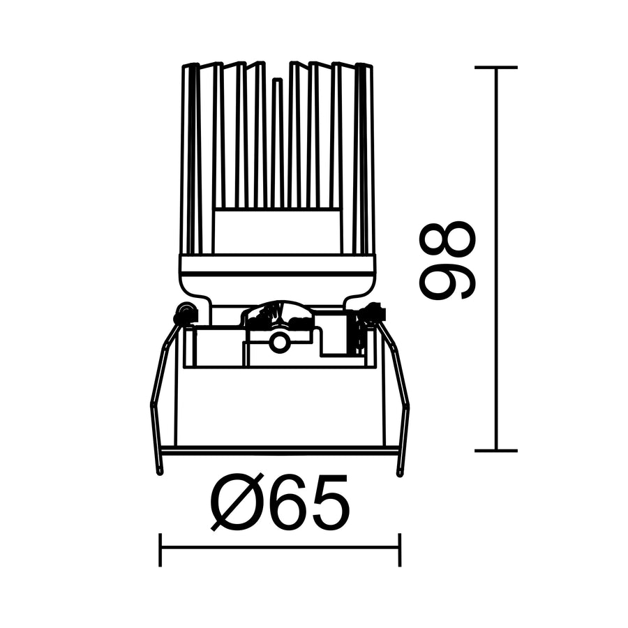 Spot encastrable orientable VIP1 Mini rond, LED intégrée, connecté Casambi