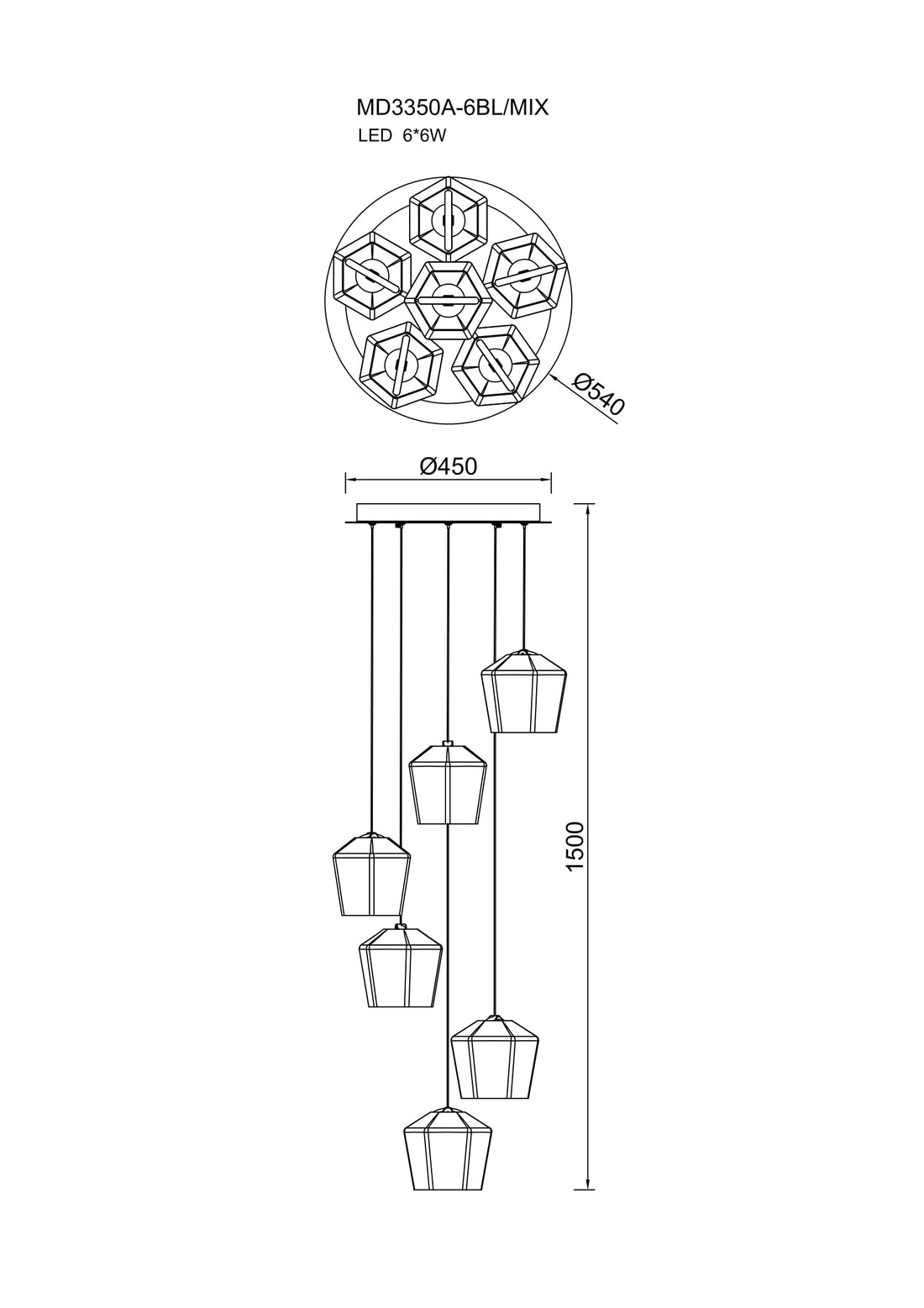 Suspension luminaire | Veldanella