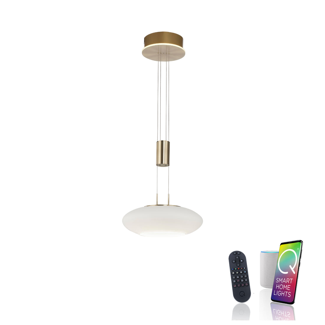 Suspension luminaire | Q-Etienne Laiton mat
