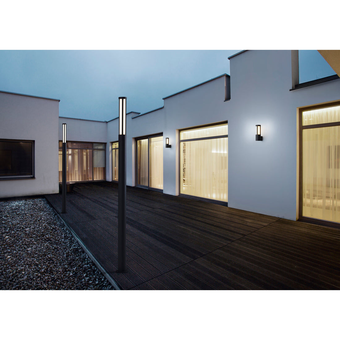 Borne extérieure Aday IP54, anthracite, H 90 cm