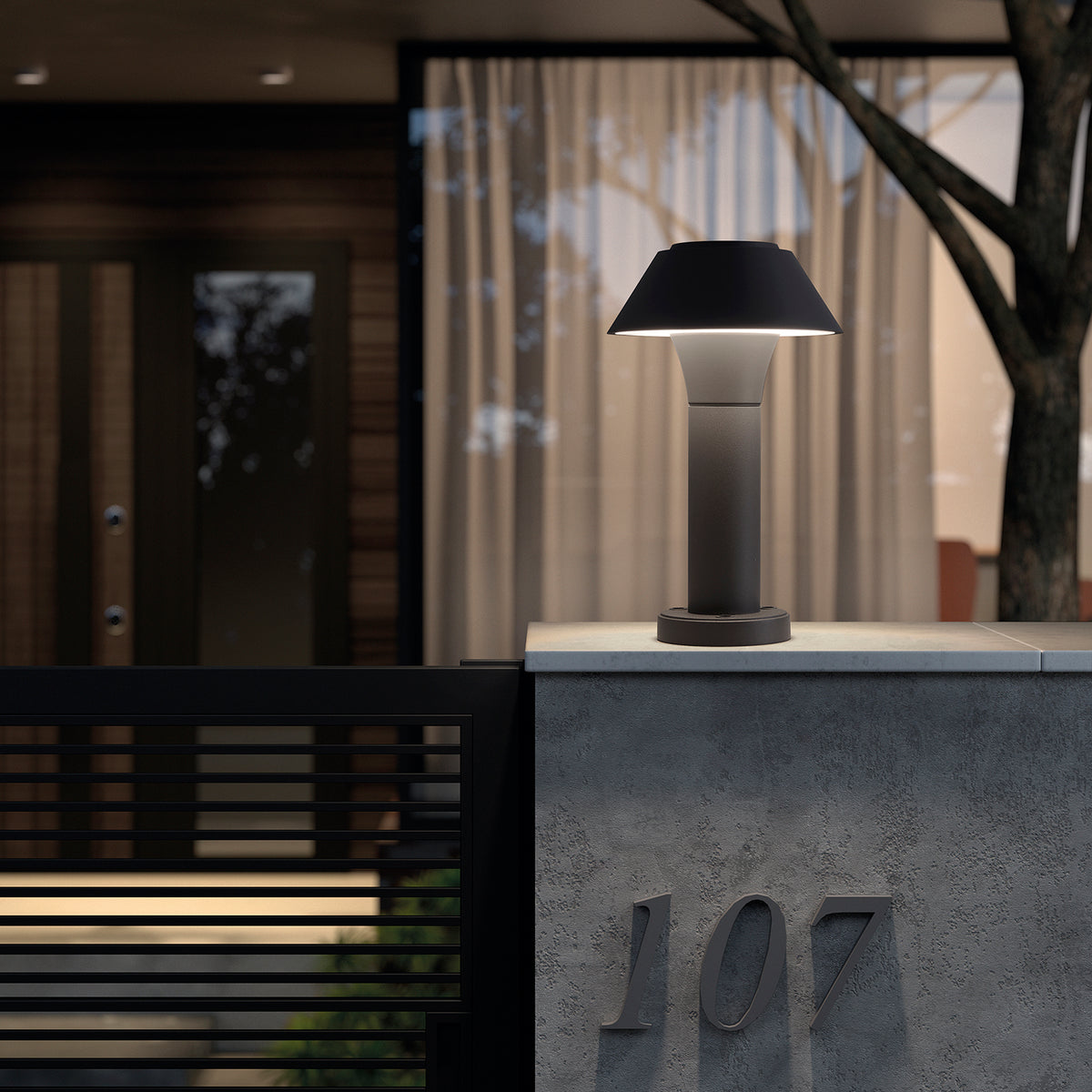 Borne extérieure Bucket IP65, anthracite, H 30 cm, 3000 K