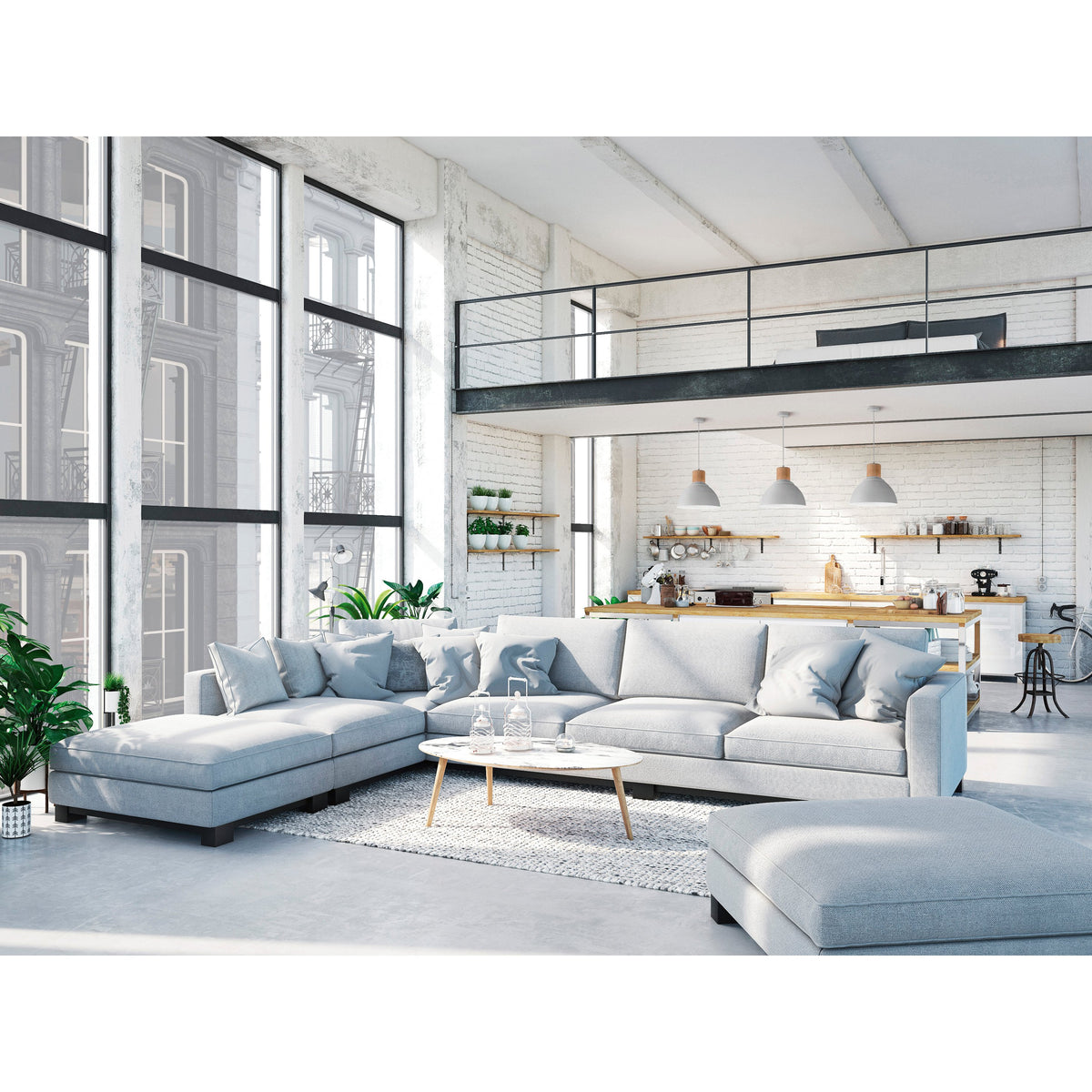 Suspension Valan, blanc