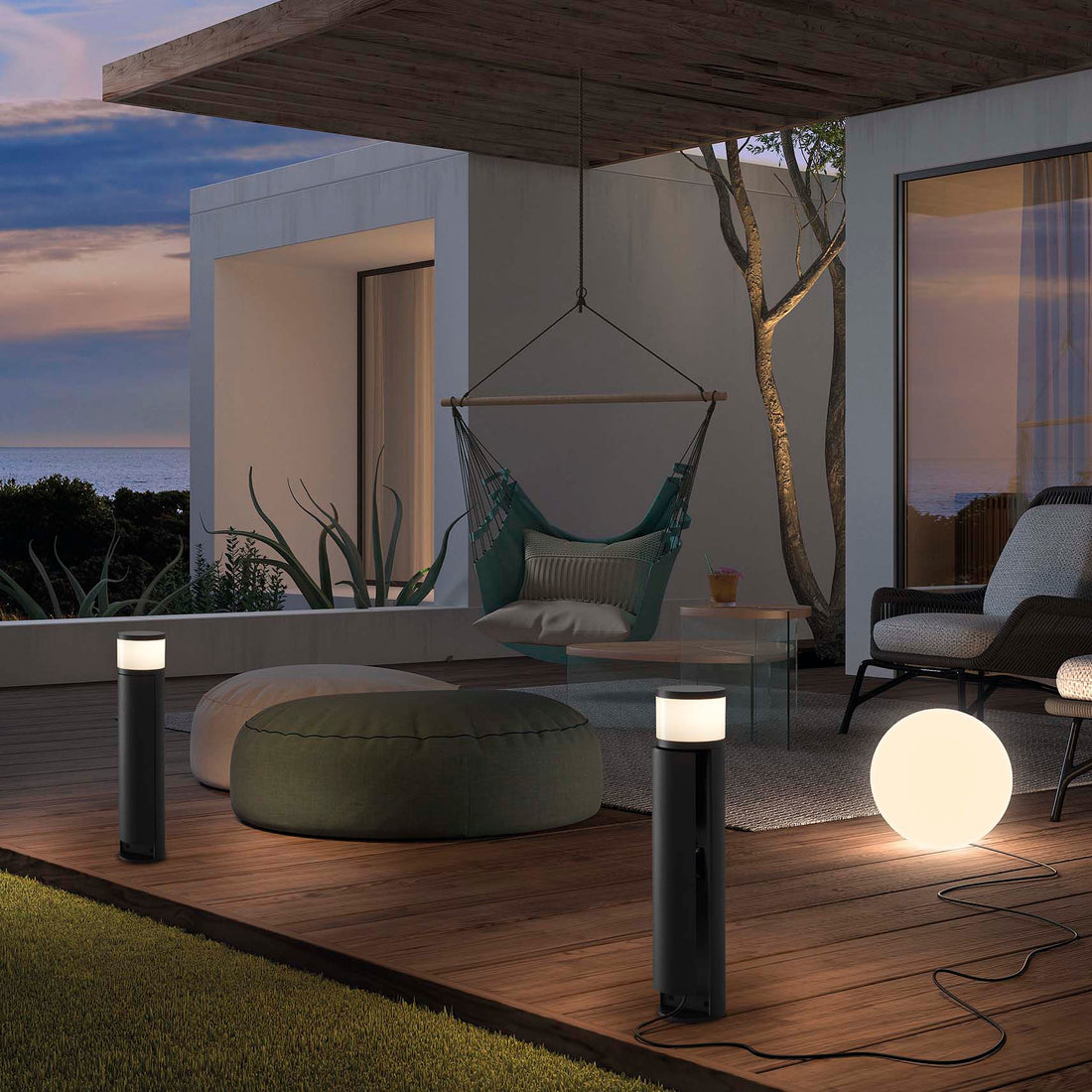 Borne extérieure LUA IP44, anthracite