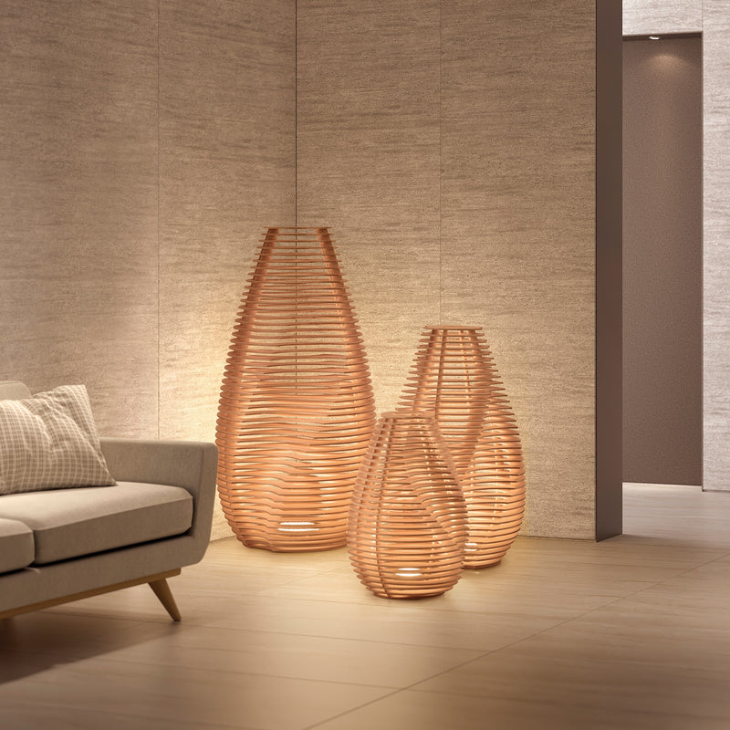 Lampadaire Twist, bois de hêtre