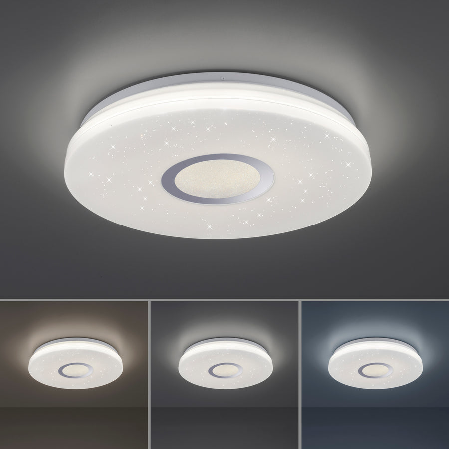 Comparatif du rendu lumineux en trois températures de couleur, du chaud au froid