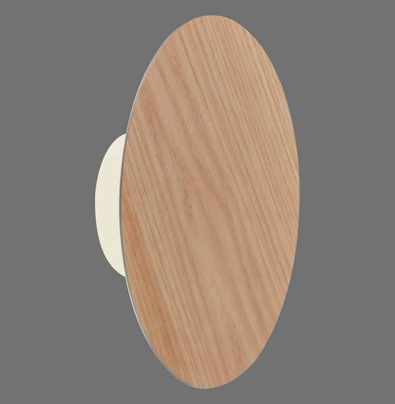 Applique murale sans fil Puntua bois, H 25 cm