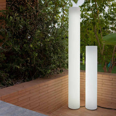 White outdoor floor lamps