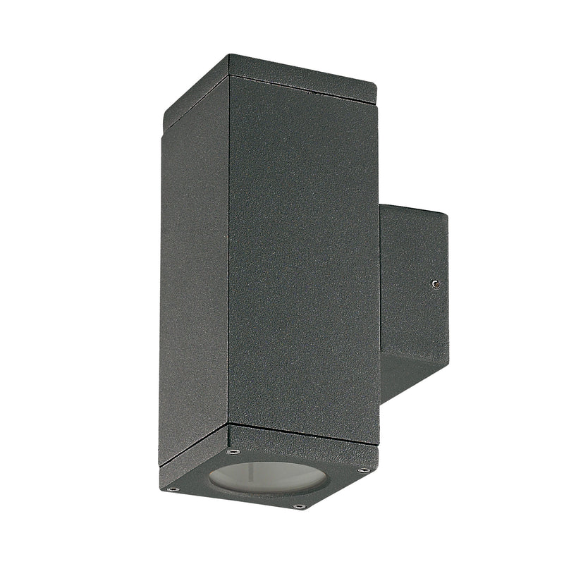 Applique extérieure CUB 2 lumières up-down IP54, H 17,1 cm