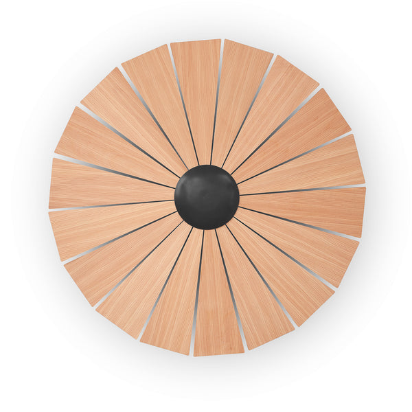 Applique murale EYE grand modèle, noir bois naturel