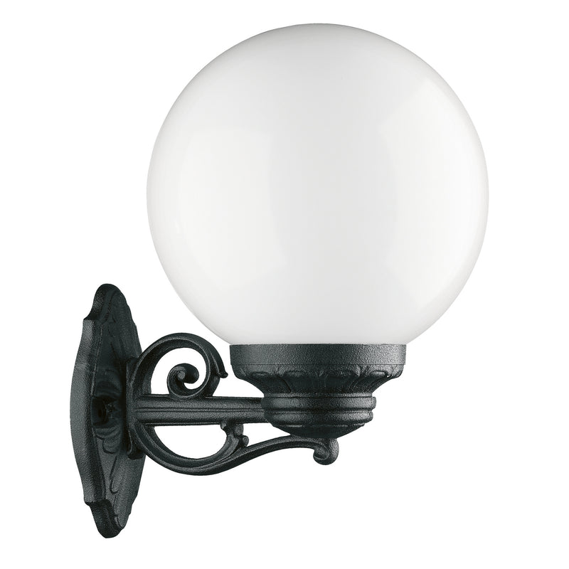 Applique extérieure Indura Globo IP65, noir, H 36 cm