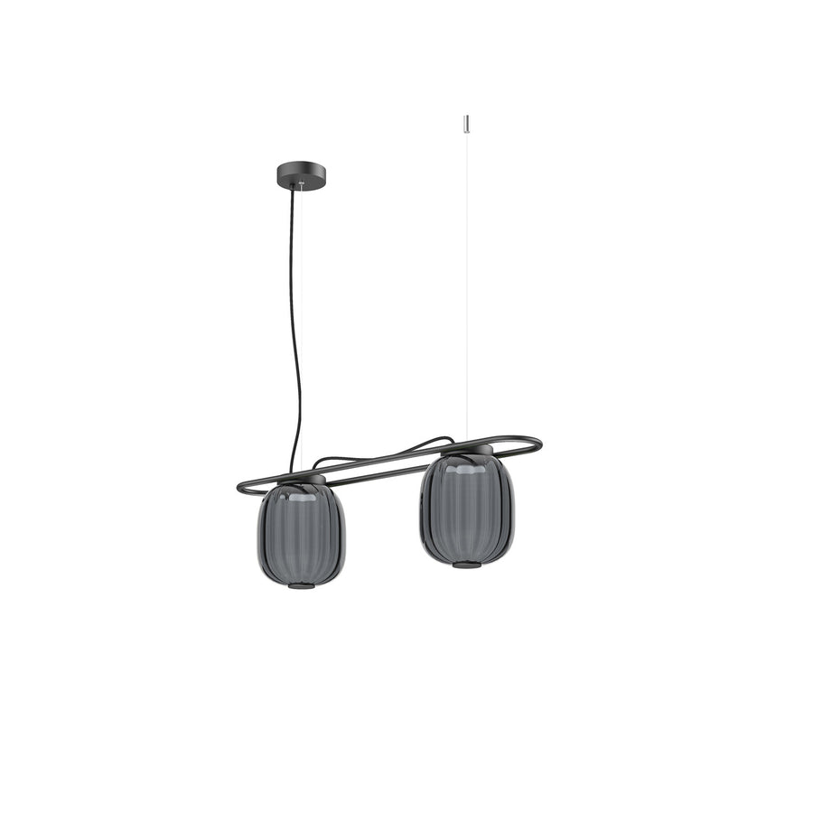 Suspension Krista 2 lumières, H 24,5 cm