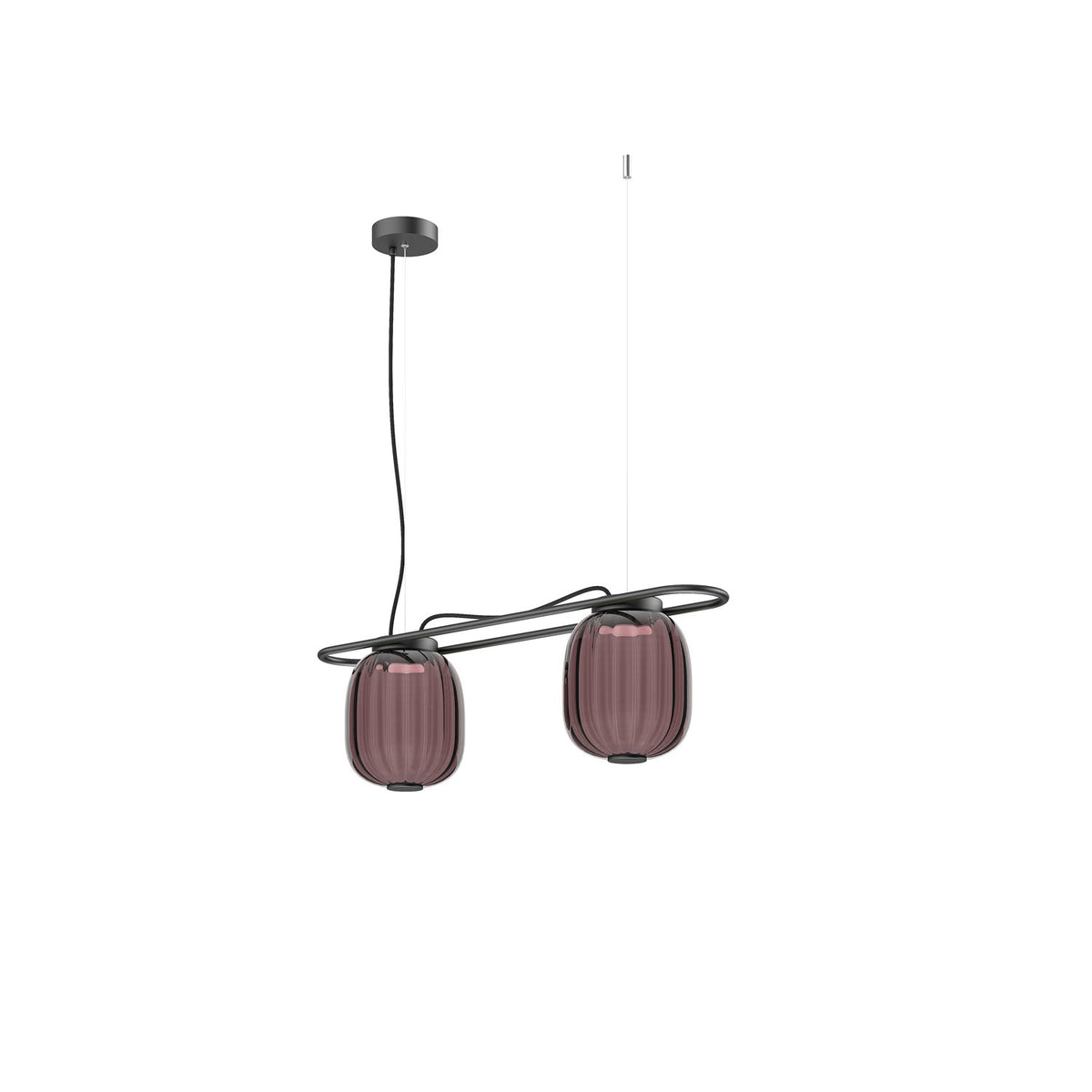 Suspension Krista 2 lumières, H 24,5 cm