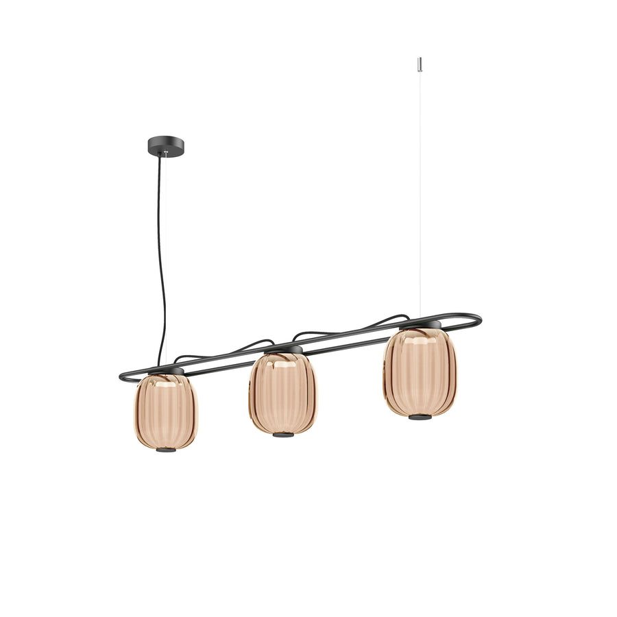 Suspension Krista 3 lumières, H 24,5 cm