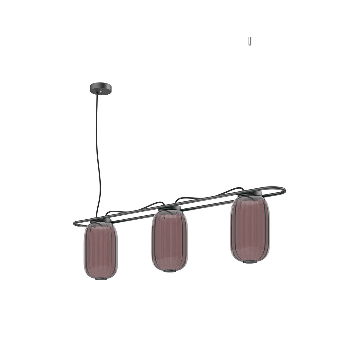 Suspension Krista 3 lumières, H 30 cm