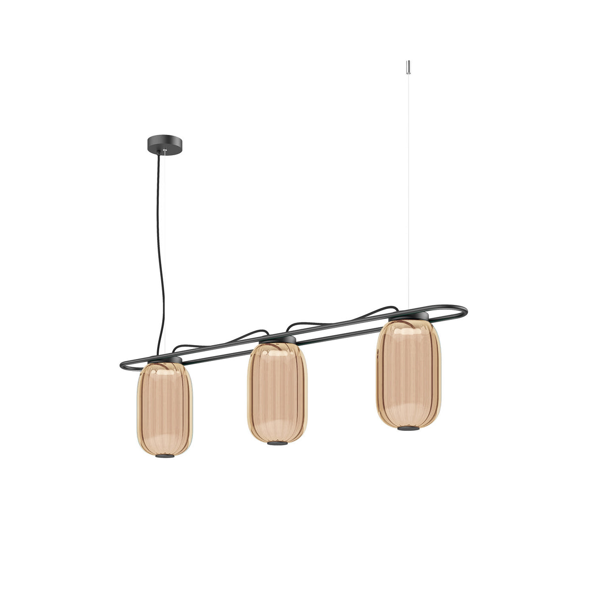 Suspension Krista 3 lumières, H 30 cm