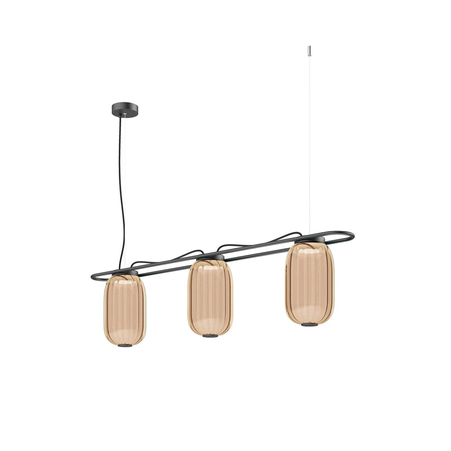 Suspension Krista 3 lumières, H 30 cm
