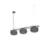 Suspension Krista 3 lumières, noir fumé gris