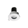 Spot encastrable Palma rond IP65, LED intégrée, finition blanche