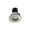 Spot encastrable Palma rond IP65, LED intégrée, variable 1-10 V, finition chromée mate
