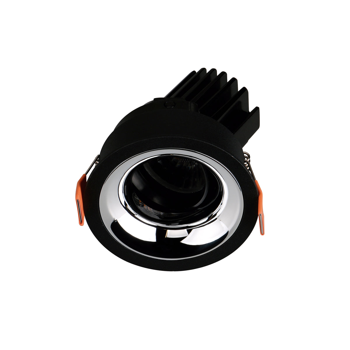 Spot encastrable orientable VIP1 rond bombé, LED intégrée, extérieur noir