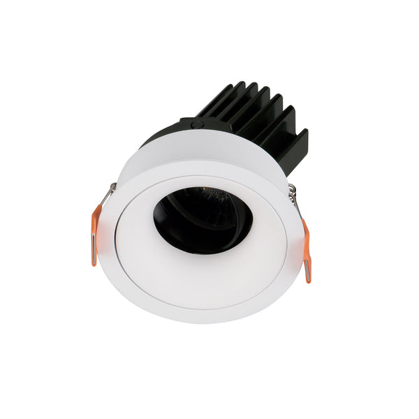 Spot encastrable orientable VIP1 rond bombé, LED intégrée, connecté Casambi, extérieur blanc