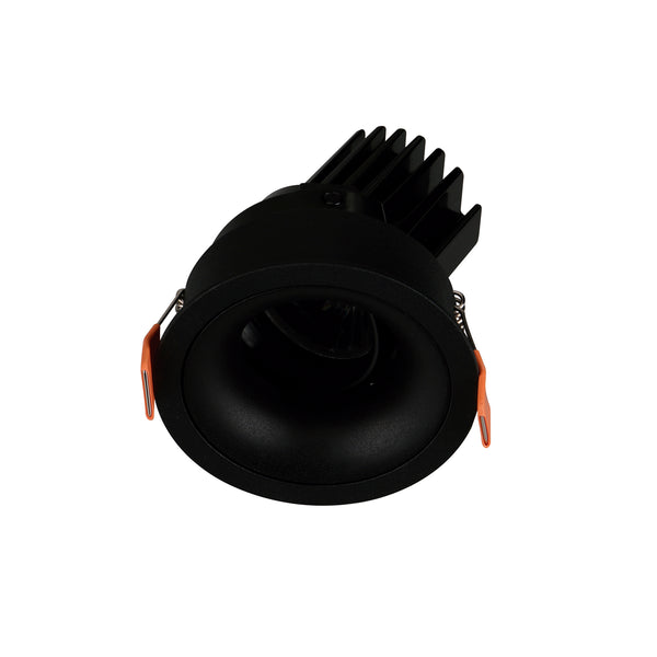 Spot encastrable orientable VIP1 rond bombé, LED intégrée, connecté Casambi, extérieur noir