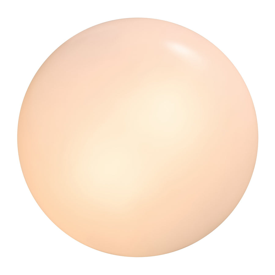 Diffuseur rond blanc allumé, vue rapprochée sans cerclage visible.