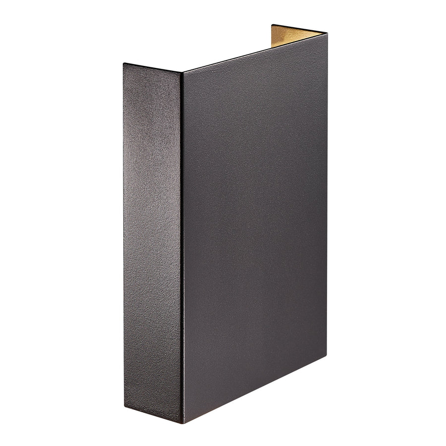 Applique extérieure LED Fold 15, IP54, acier corten / noir