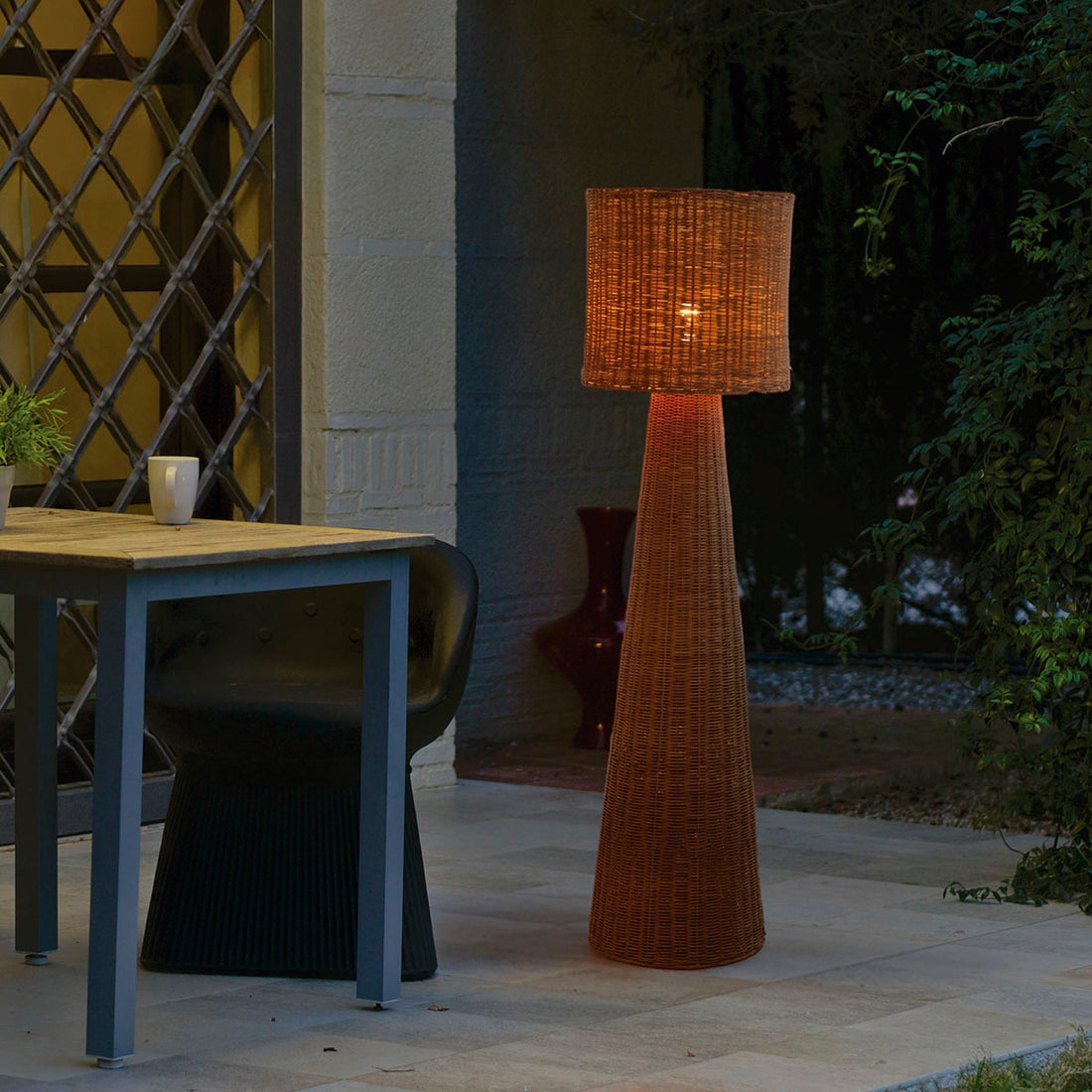 Grace 140 Nature floor lamp in natural fibers
