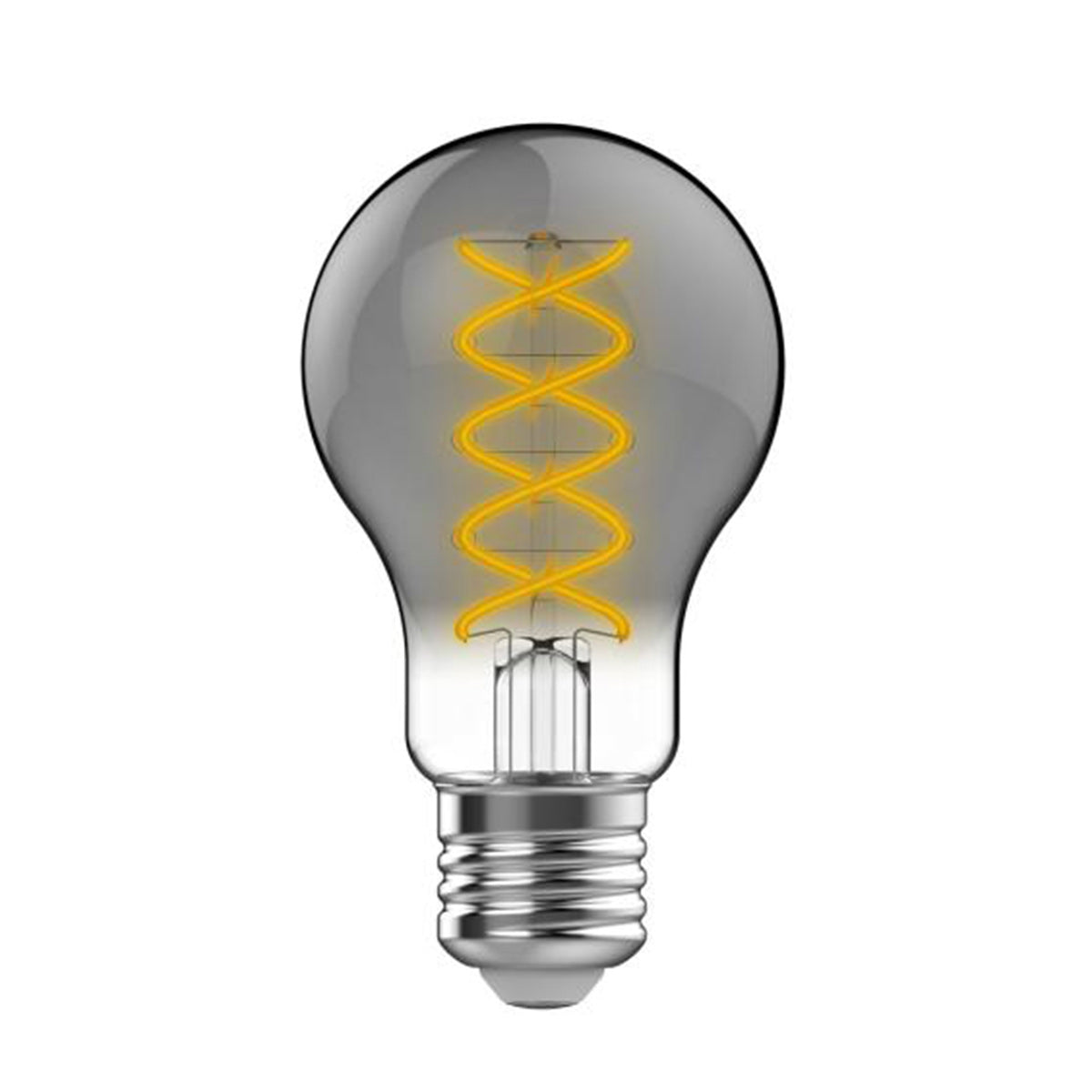 Dimmable smoked bulb with E27 base 120 lumens 1800 Kelvin 4.5 watts