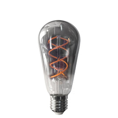 Dimmable smoked bulb with E27 base 140 lumens 1800 Kelvin 4.5 watts