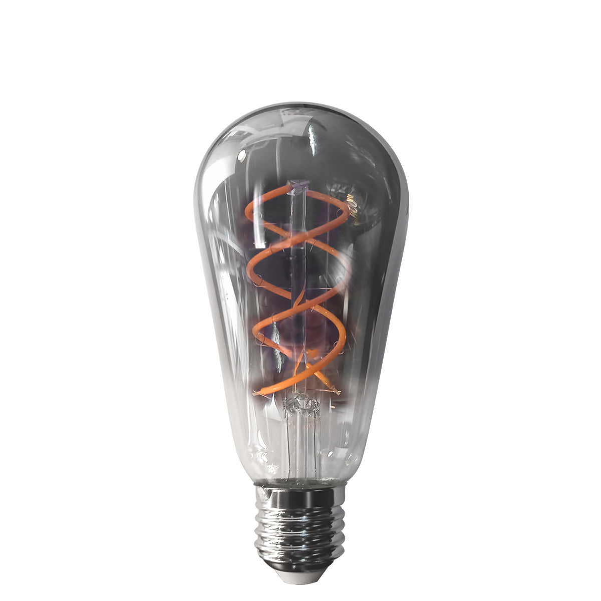 Dimmable smoked bulb with E27 base 140 lumens 1800 Kelvin 4.5 watts